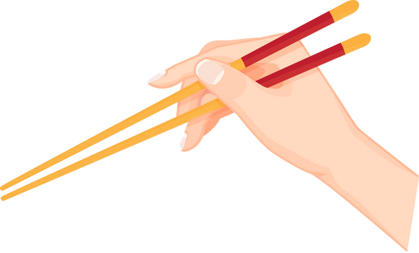 Hand Holding Chopsticks Illustration